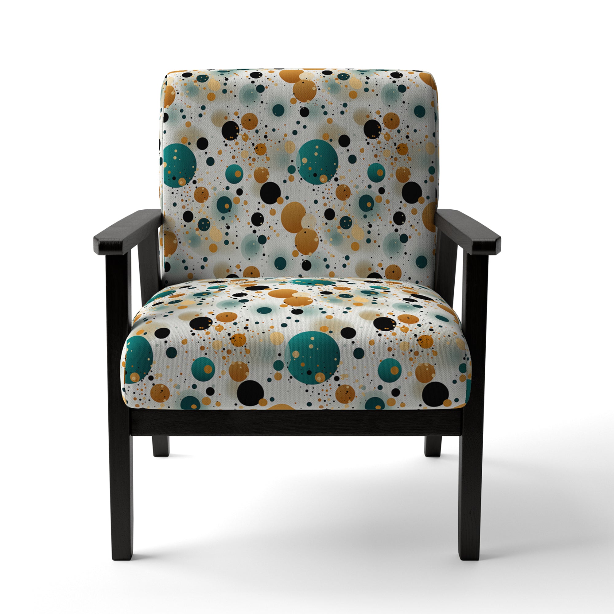 Industrial Fusion Polka Dots Pattern - Modern Arm Chair