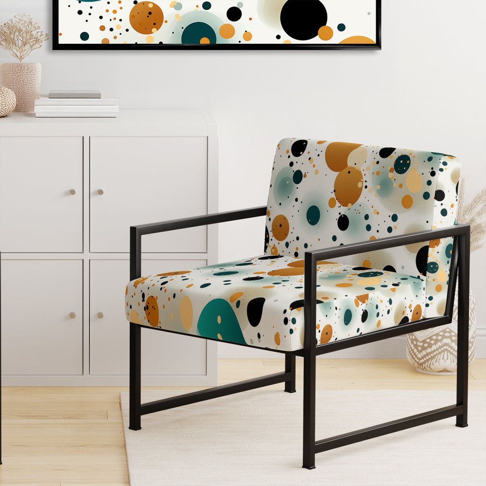 Industrial Fusion Polka Dots Pattern - Modern Arm Chair