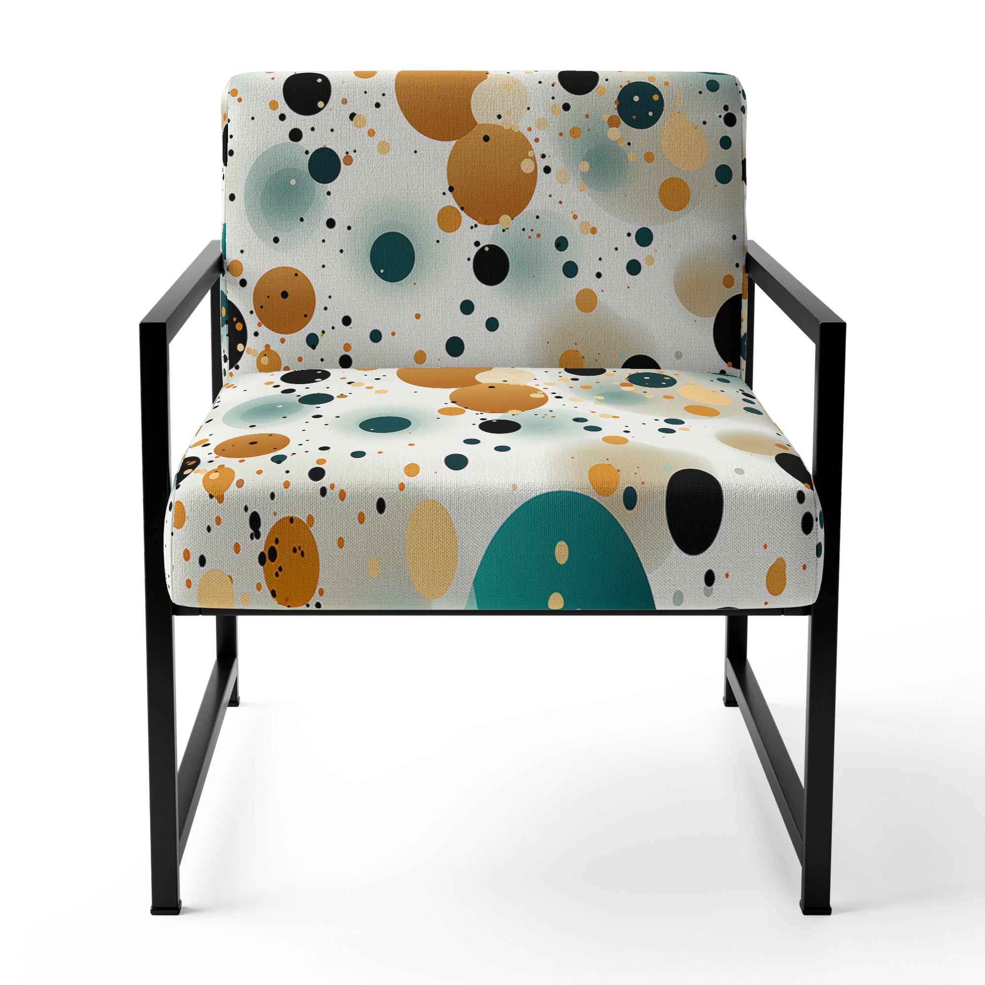 Industrial Fusion Polka Dots Pattern - Modern Arm Chair