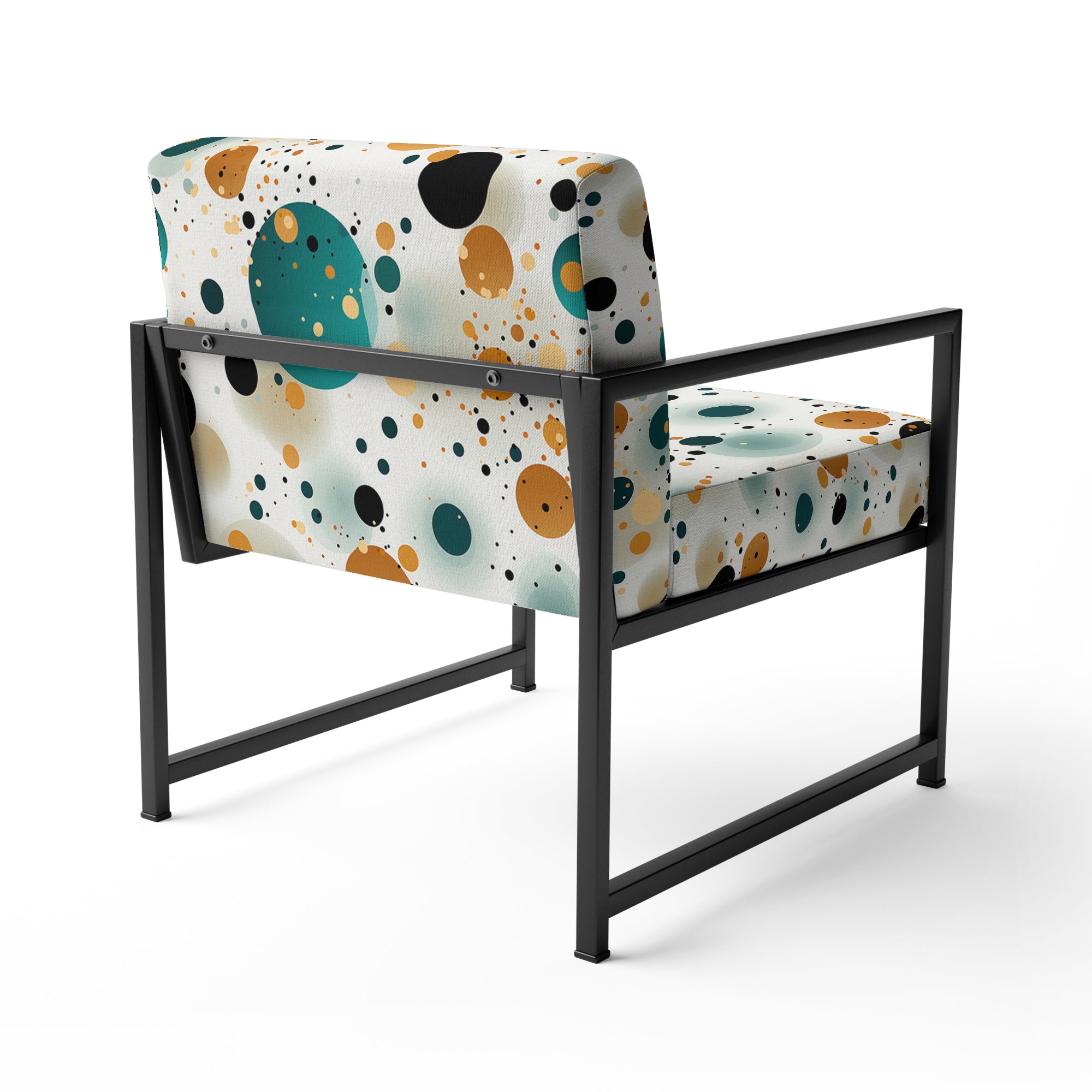 Industrial Fusion Polka Dots Pattern - Modern Arm Chair