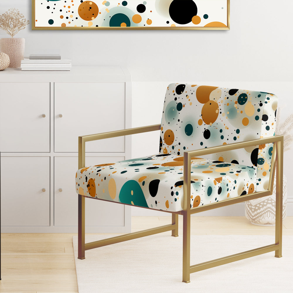 Industrial Fusion Polka Dots Pattern - Modern Arm Chair