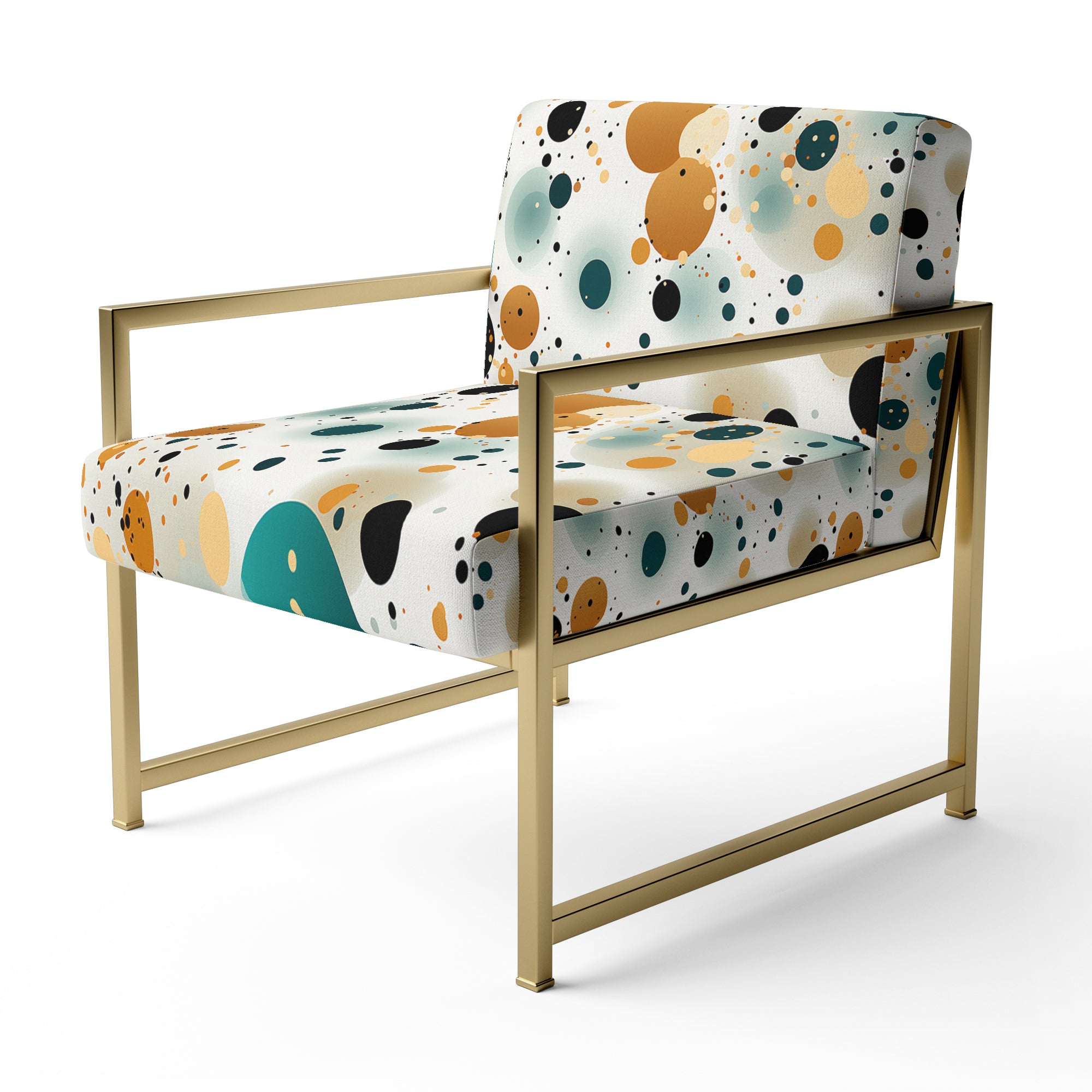 Industrial Fusion Polka Dots Pattern - Modern Arm Chair