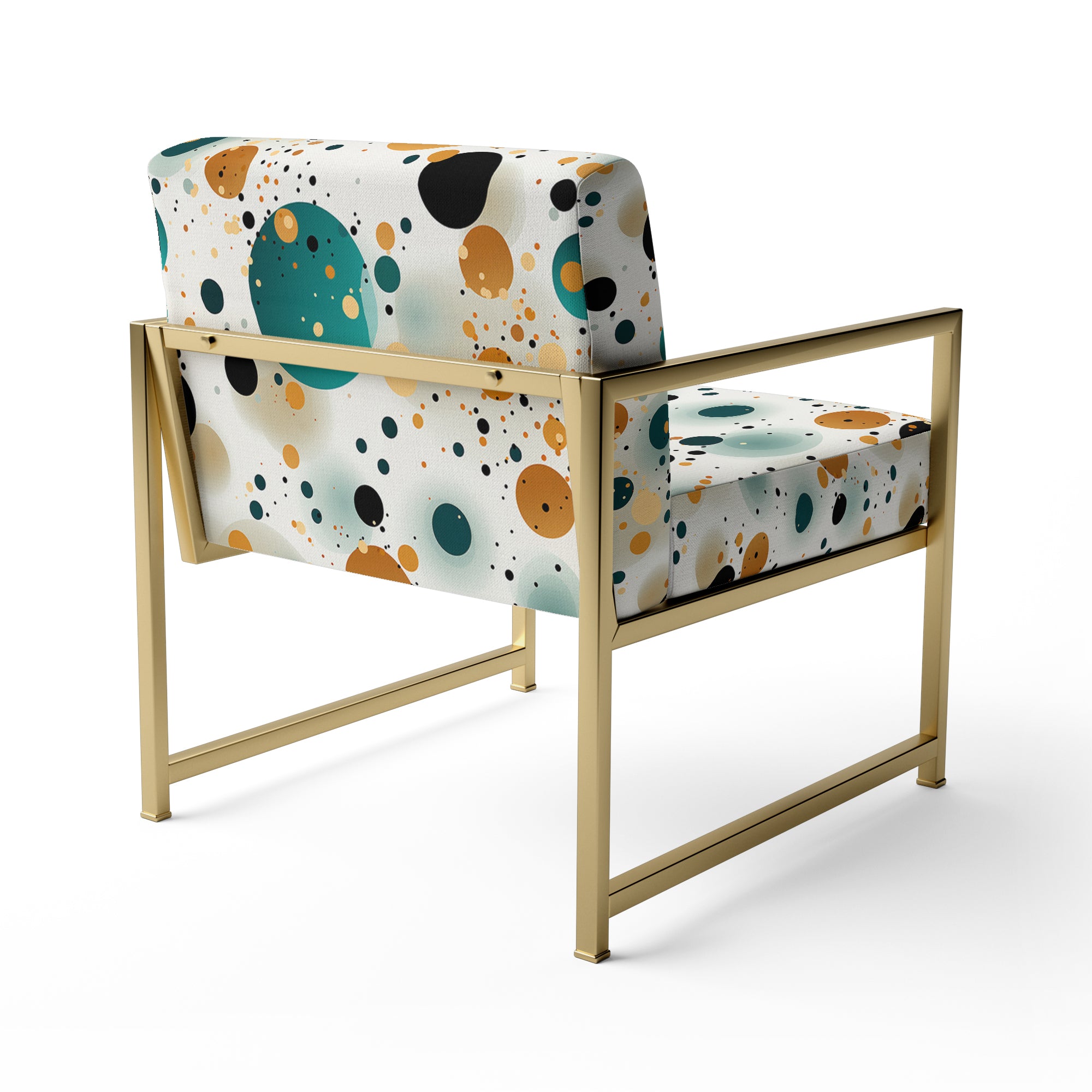 Industrial Fusion Polka Dots Pattern - Modern Arm Chair