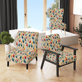 Teal And Beige Botanical Harmony - Bohemian Arm Chair