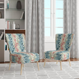 Natures Botanical Ferns Jungle Harmony - Bohemian Accent Slipper Chair