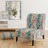 Natures Botanical Ferns Jungle Harmony - Bohemian Accent Slipper Chair