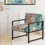 Natures Botanical Ferns Jungle Harmony - Bohemian Accent Slipper Chair