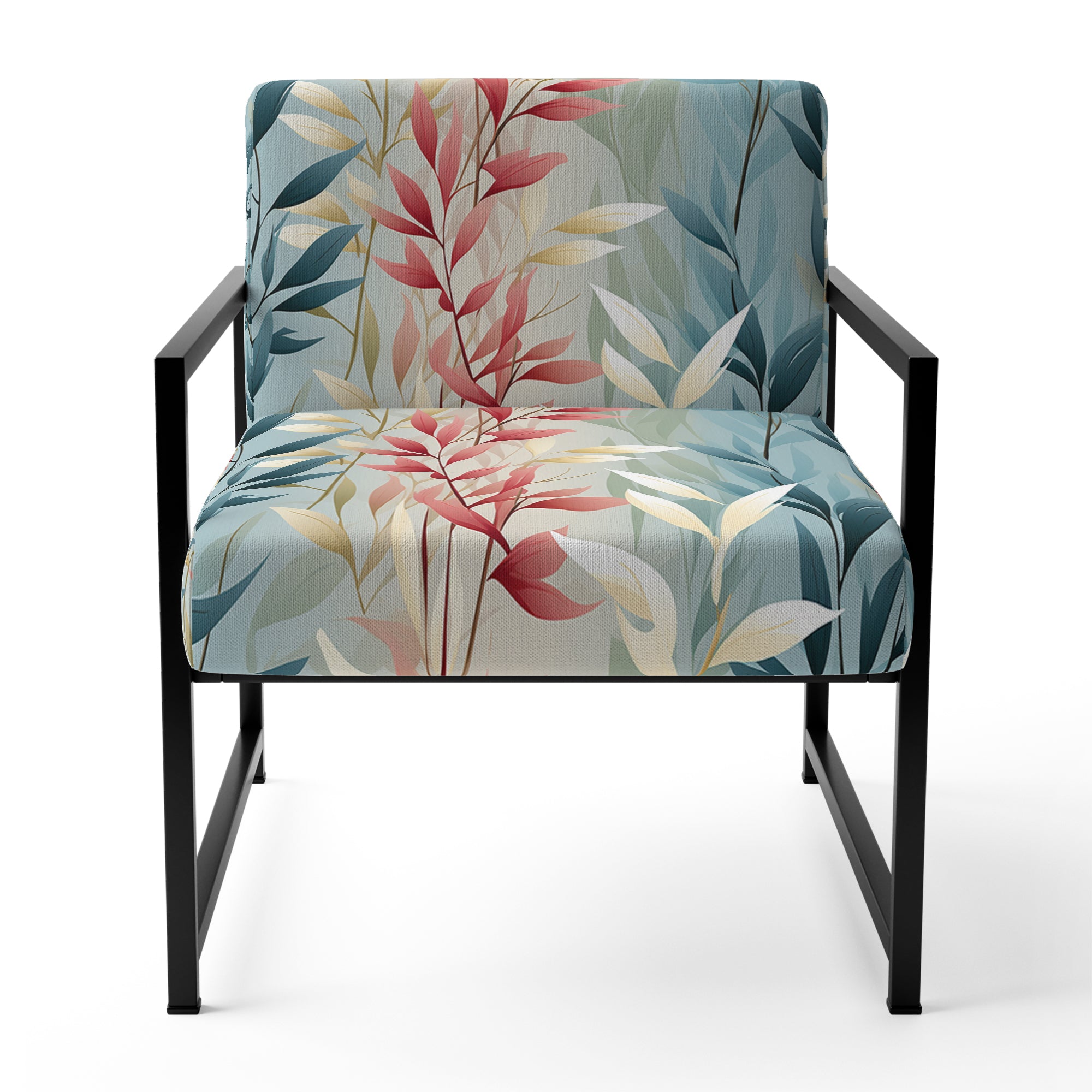 Natures Botanical Ferns Jungle Harmony - Bohemian Accent Slipper Chair