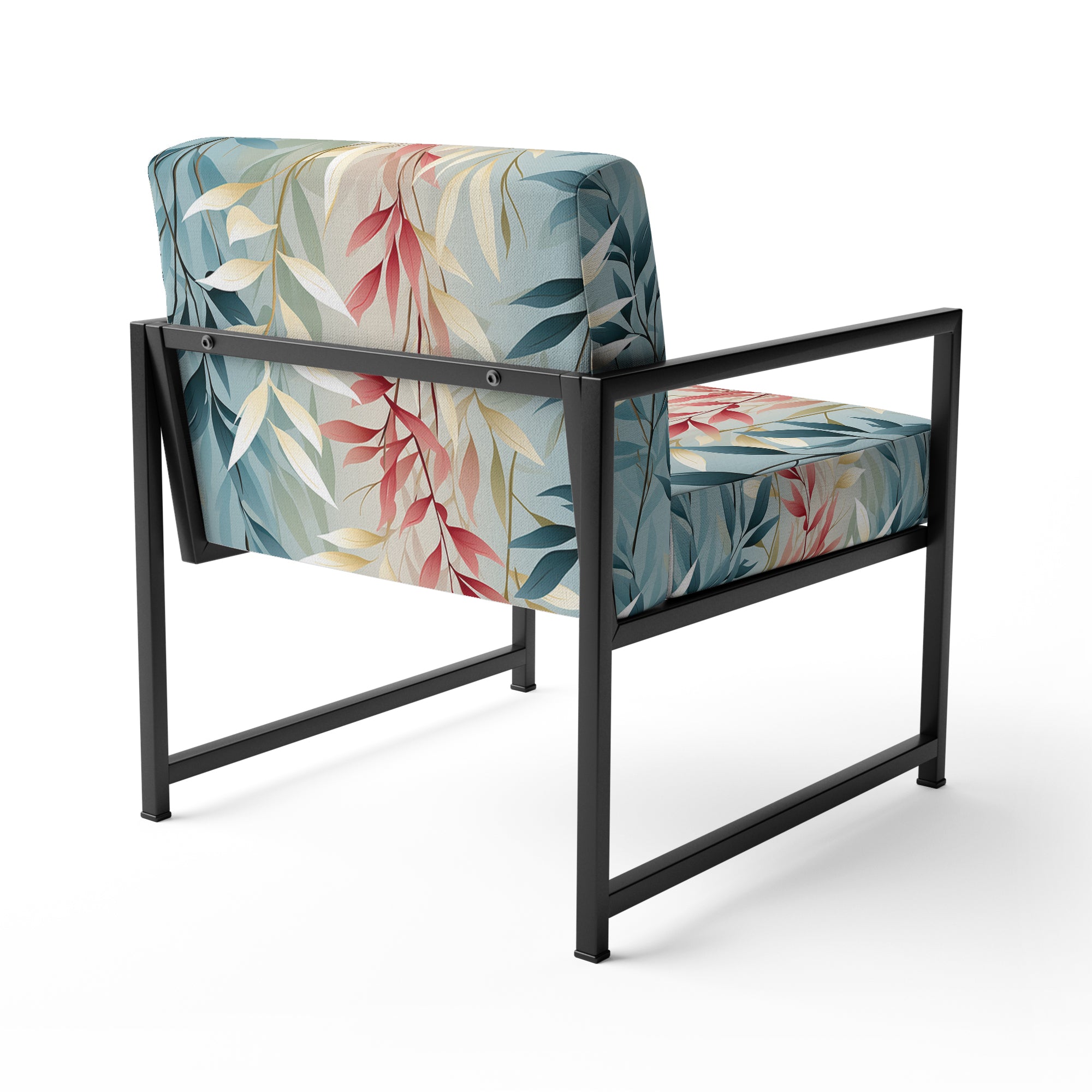 Natures Botanical Ferns Jungle Harmony - Bohemian Accent Slipper Chair