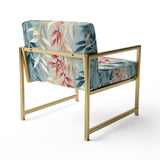 Natures Botanical Ferns Jungle Harmony - Bohemian Accent Slipper Chair