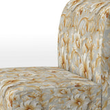 Royal Gold And White Floral Elegant Garden - Cottage Accent Slipper Chair