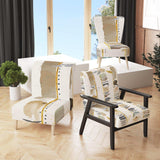 Abstract Gold Birch Trees I - Traditional Accent Chair