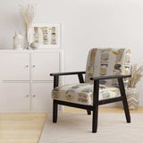 Abstract Gold Birch Trees I - Traditional Accent Chair