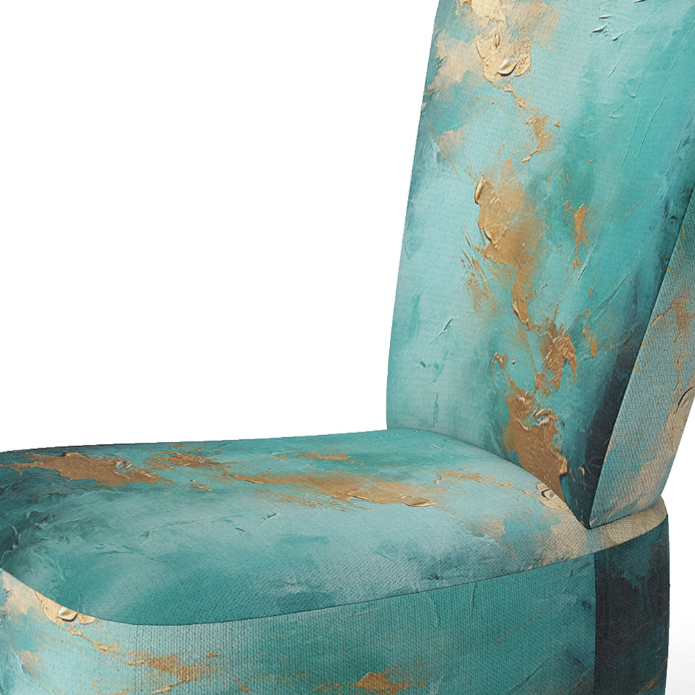 Turquoise Tranquility VI- Upholstered Accent Chair