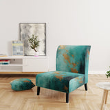 Turquoise Tranquility VI- Upholstered Accent Chair