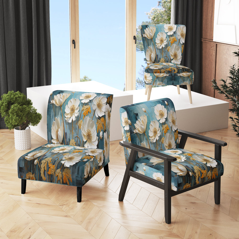 Green Dandelion Daydream - Upholstered Traditional Accent Chairs