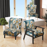 Green Dandelion Daydream - Upholstered Traditional Accent Chairs