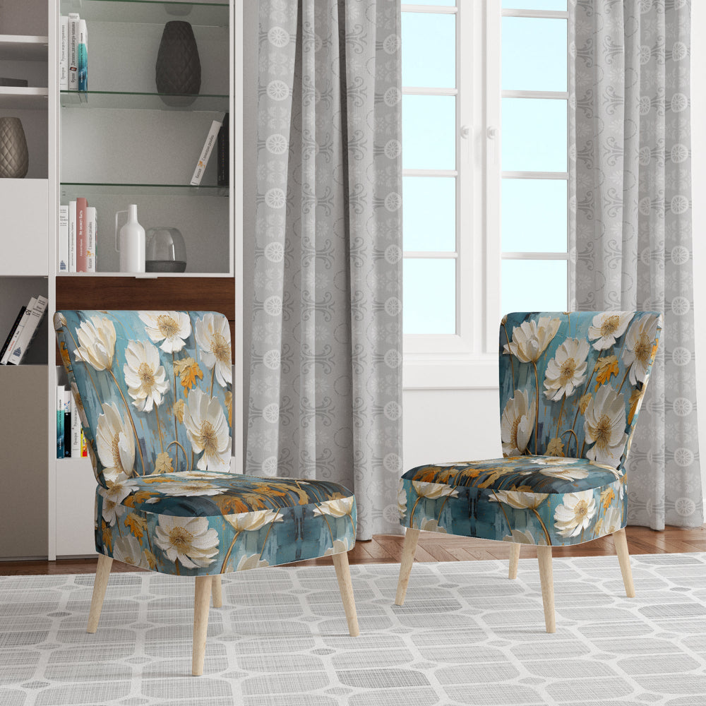 Green Dandelion Daydream - Upholstered Traditional Accent Chairs