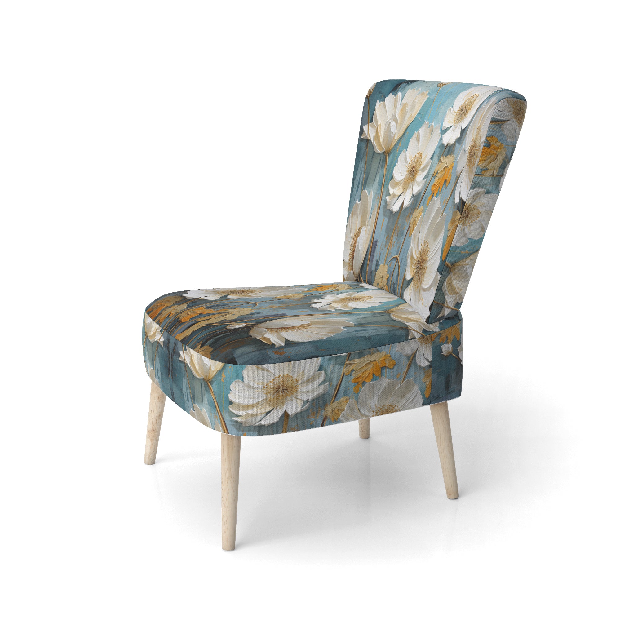 Green Dandelion Daydream - Upholstered Traditional Accent Chairs
