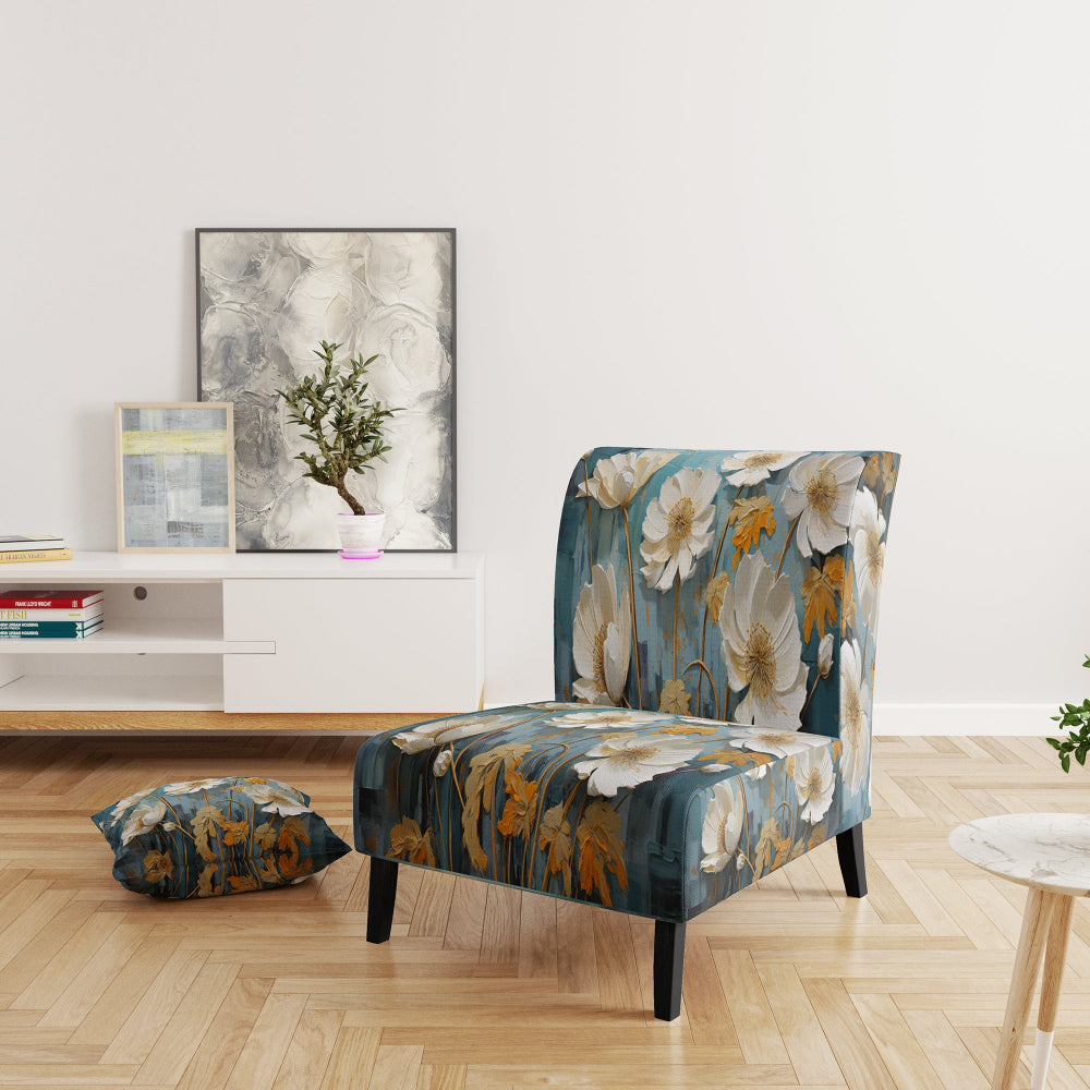 Green Dandelion Daydream - Upholstered Traditional Accent Chairs