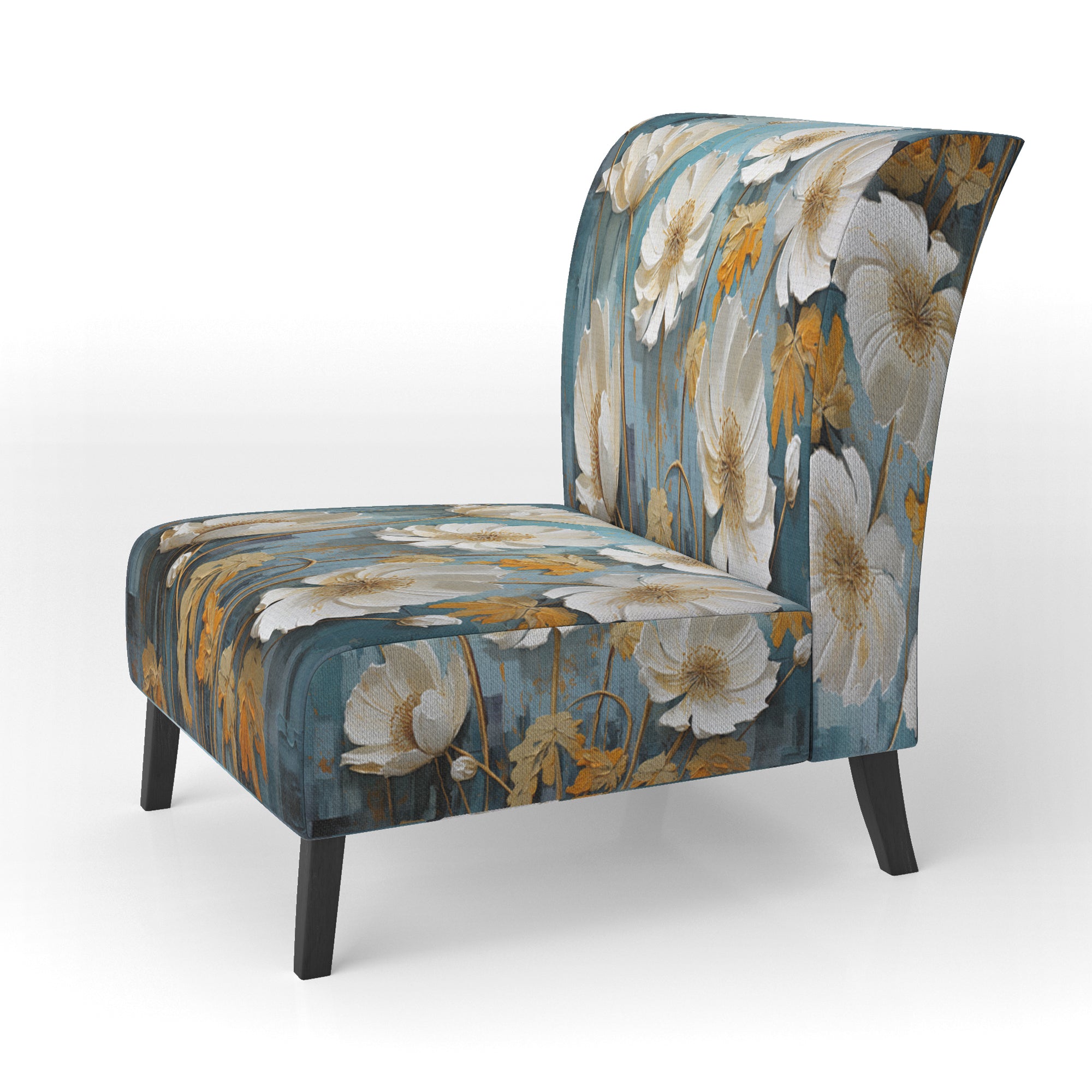 Green Dandelion Daydream - Upholstered Traditional Accent Chairs