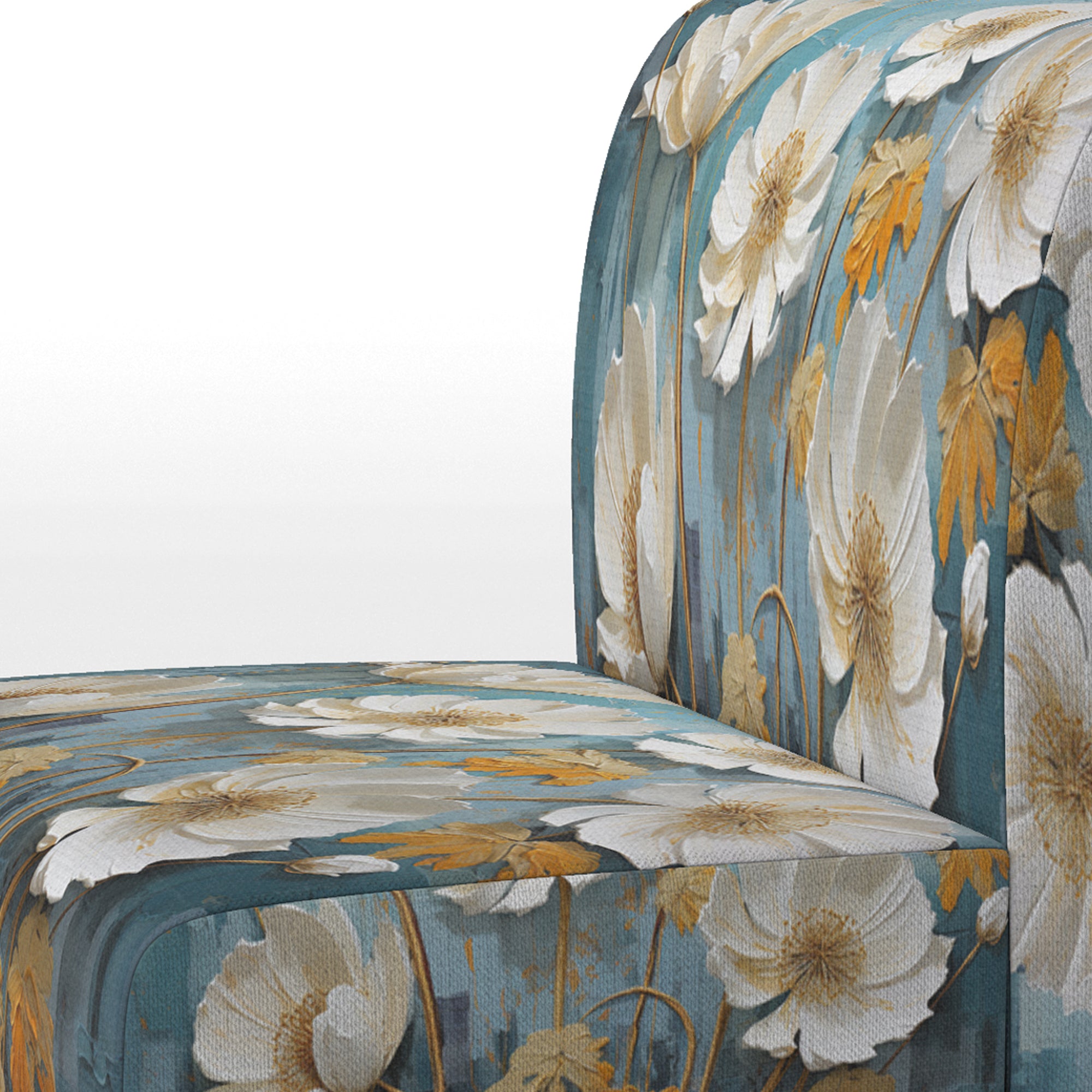 Green Dandelion Daydream - Upholstered Traditional Accent Chairs