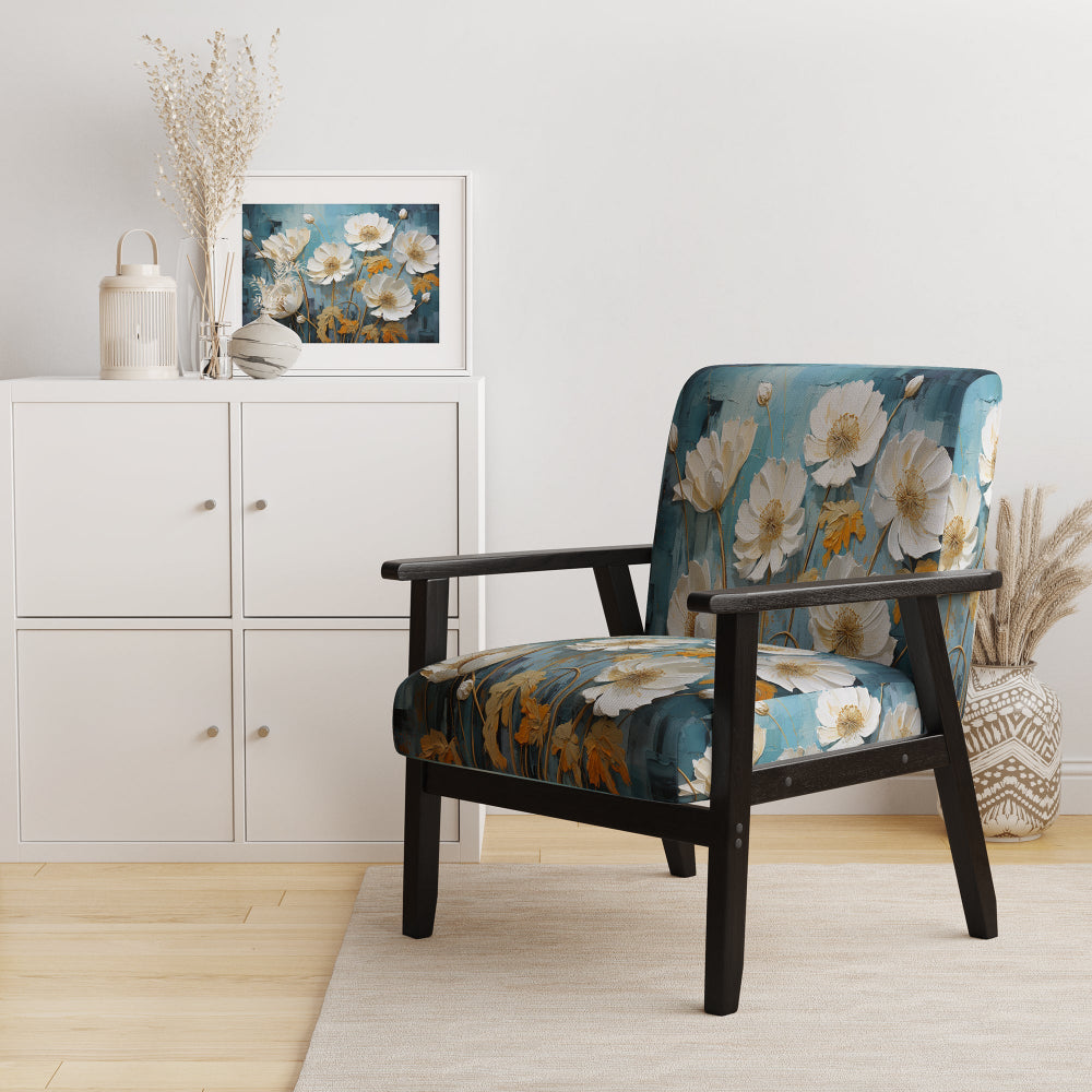 Green Dandelion Daydream - Upholstered Traditional Accent Chairs