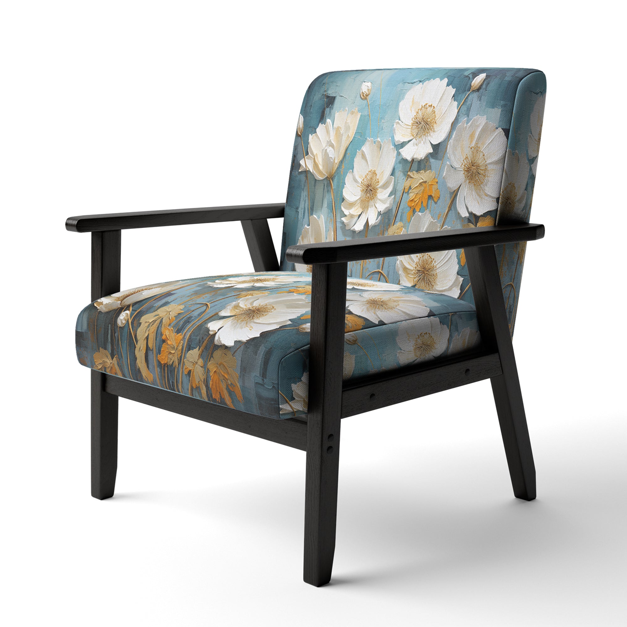 Green Dandelion Daydream - Upholstered Traditional Accent Chairs