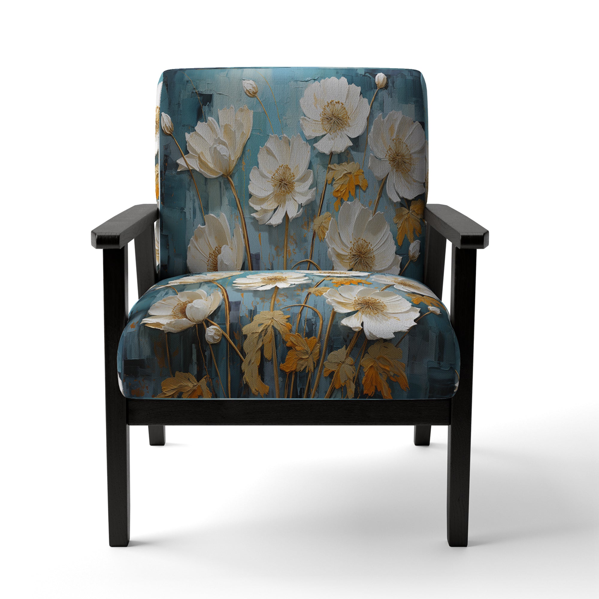 Green Dandelion Daydream - Upholstered Traditional Accent Chairs