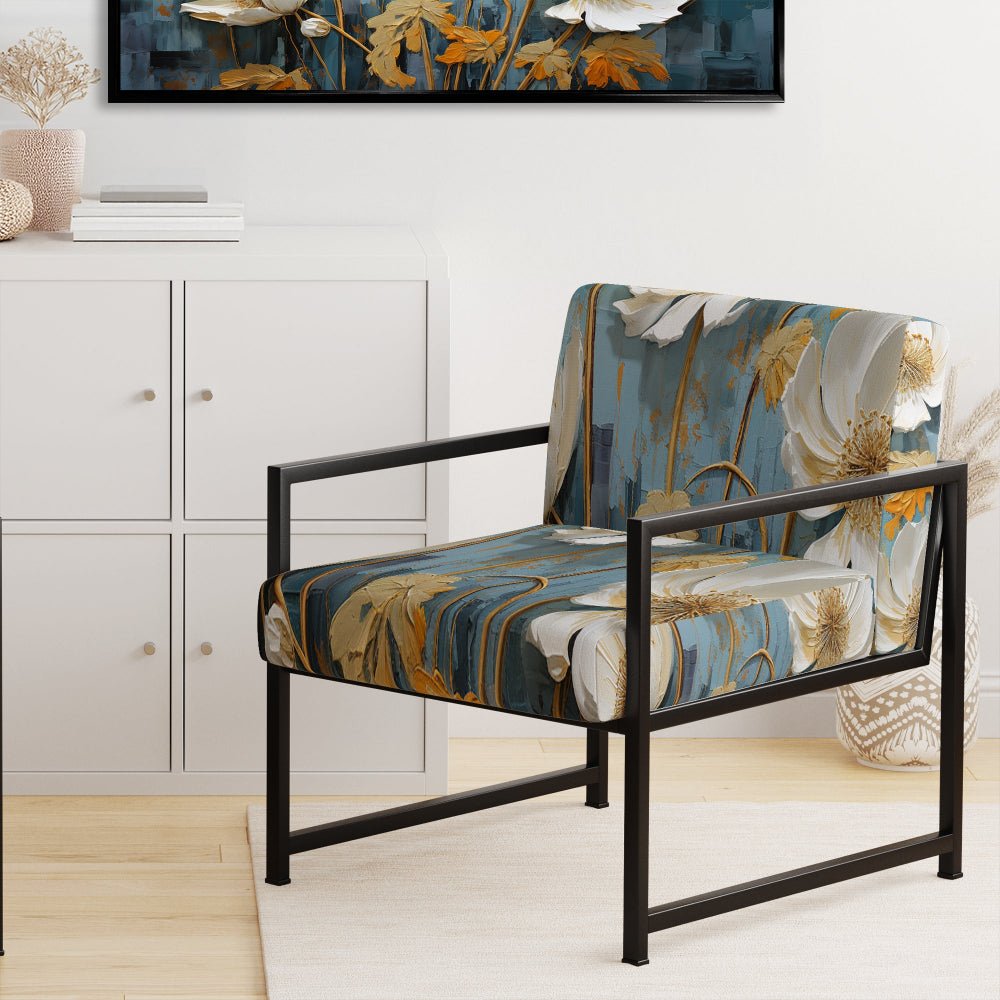 Green Dandelion Daydream - Upholstered Traditional Accent Chairs