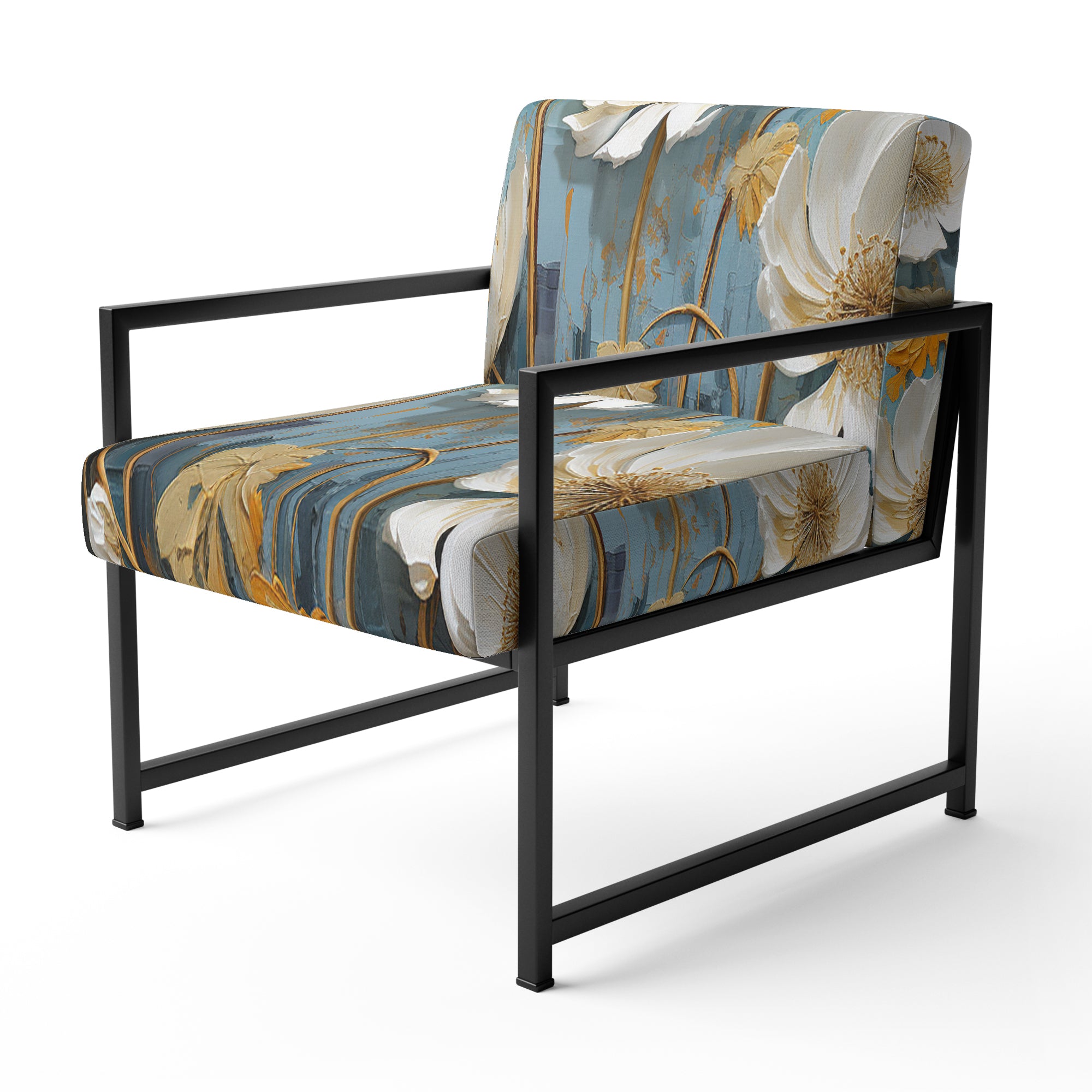 Green Dandelion Daydream - Upholstered Traditional Accent Chairs