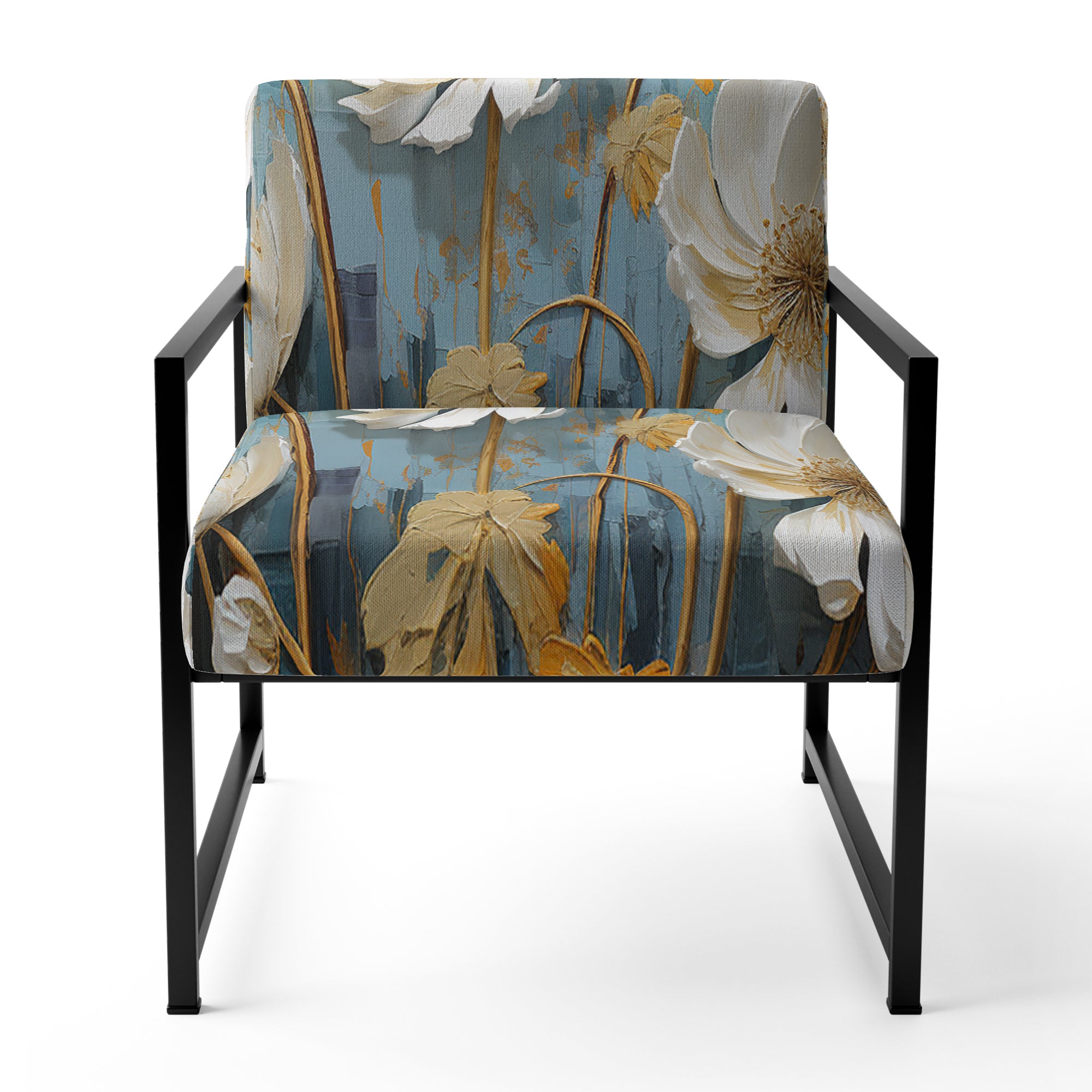 Green Dandelion Daydream - Upholstered Traditional Accent Chairs