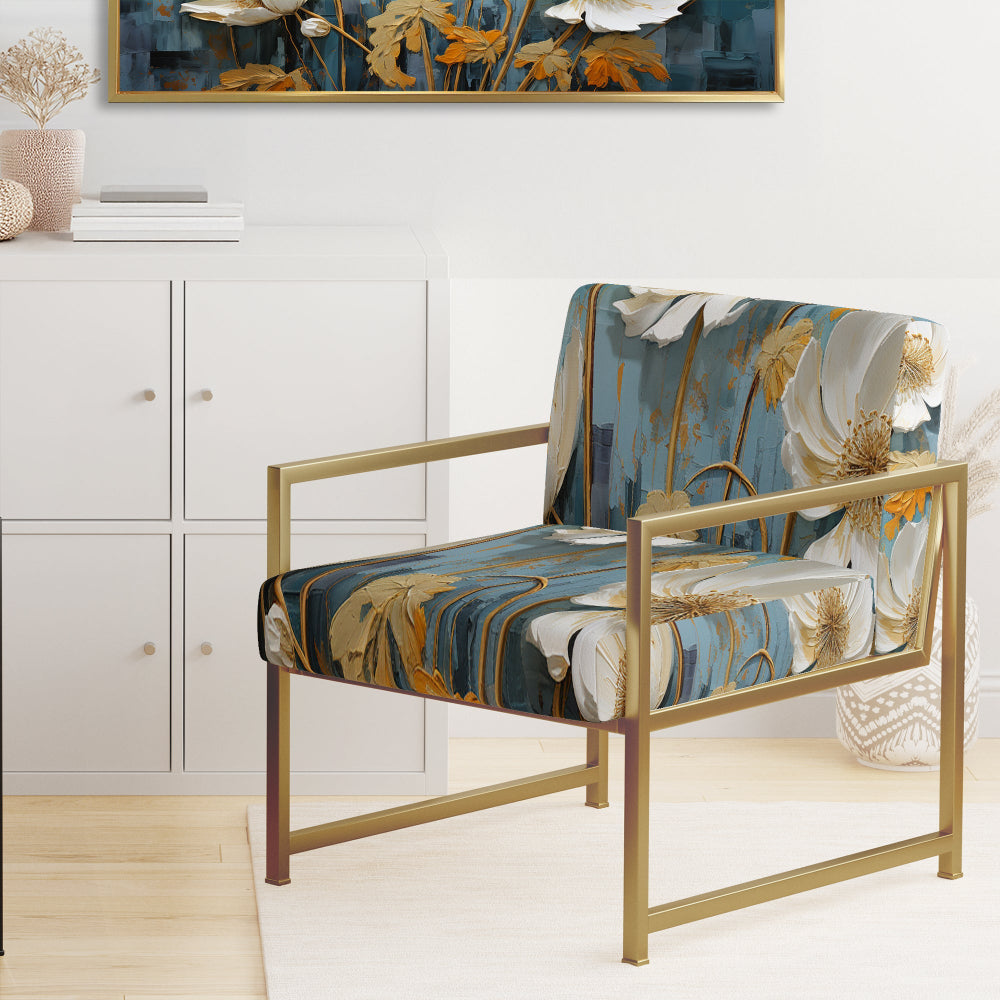 Green Dandelion Daydream - Upholstered Traditional Accent Chairs