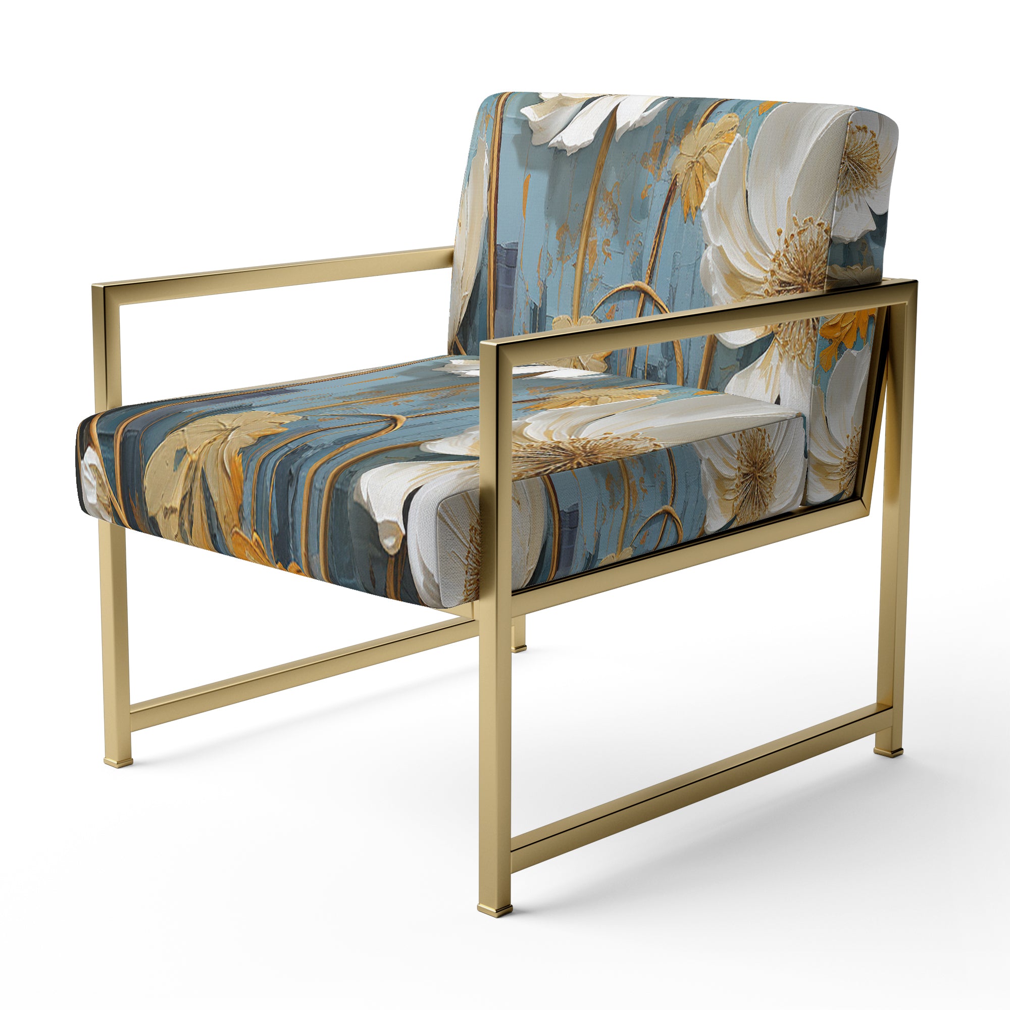 Green Dandelion Daydream - Upholstered Traditional Accent Chairs