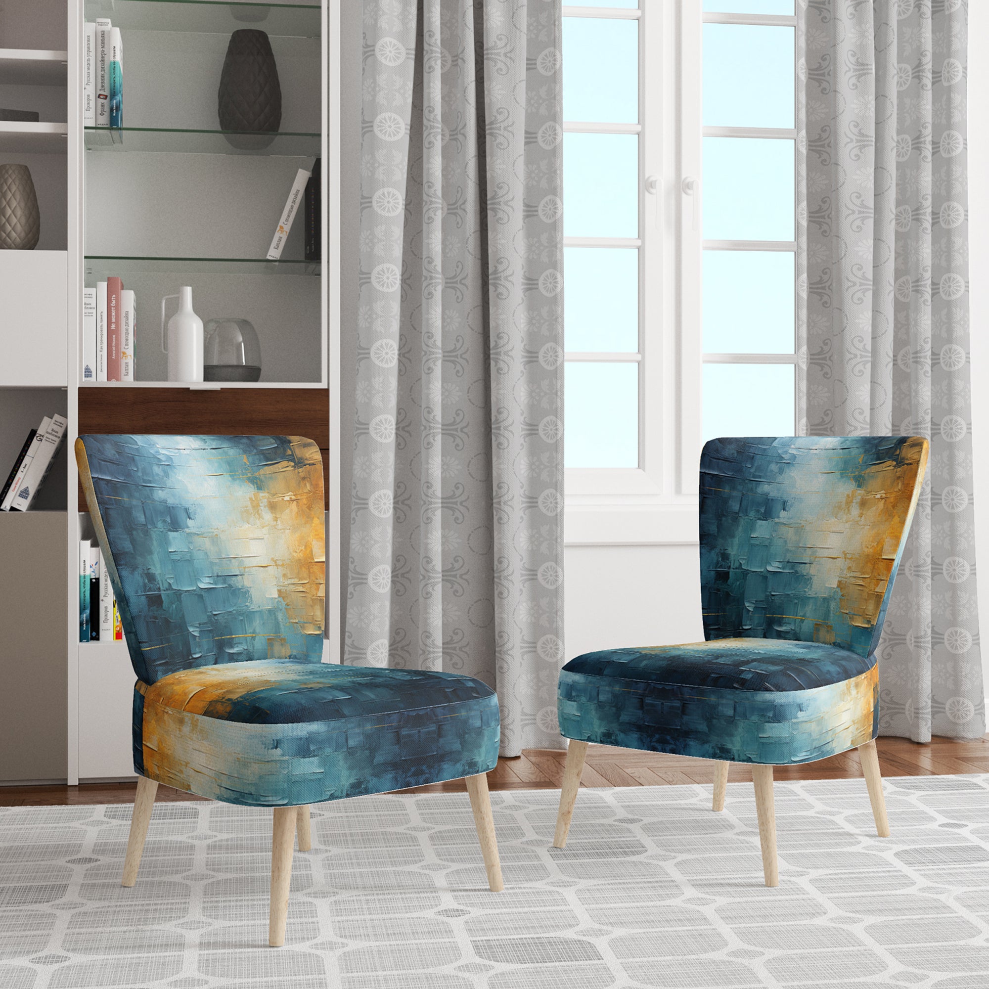Sky Celestial Serenity Collage - Traditional Arm Chair