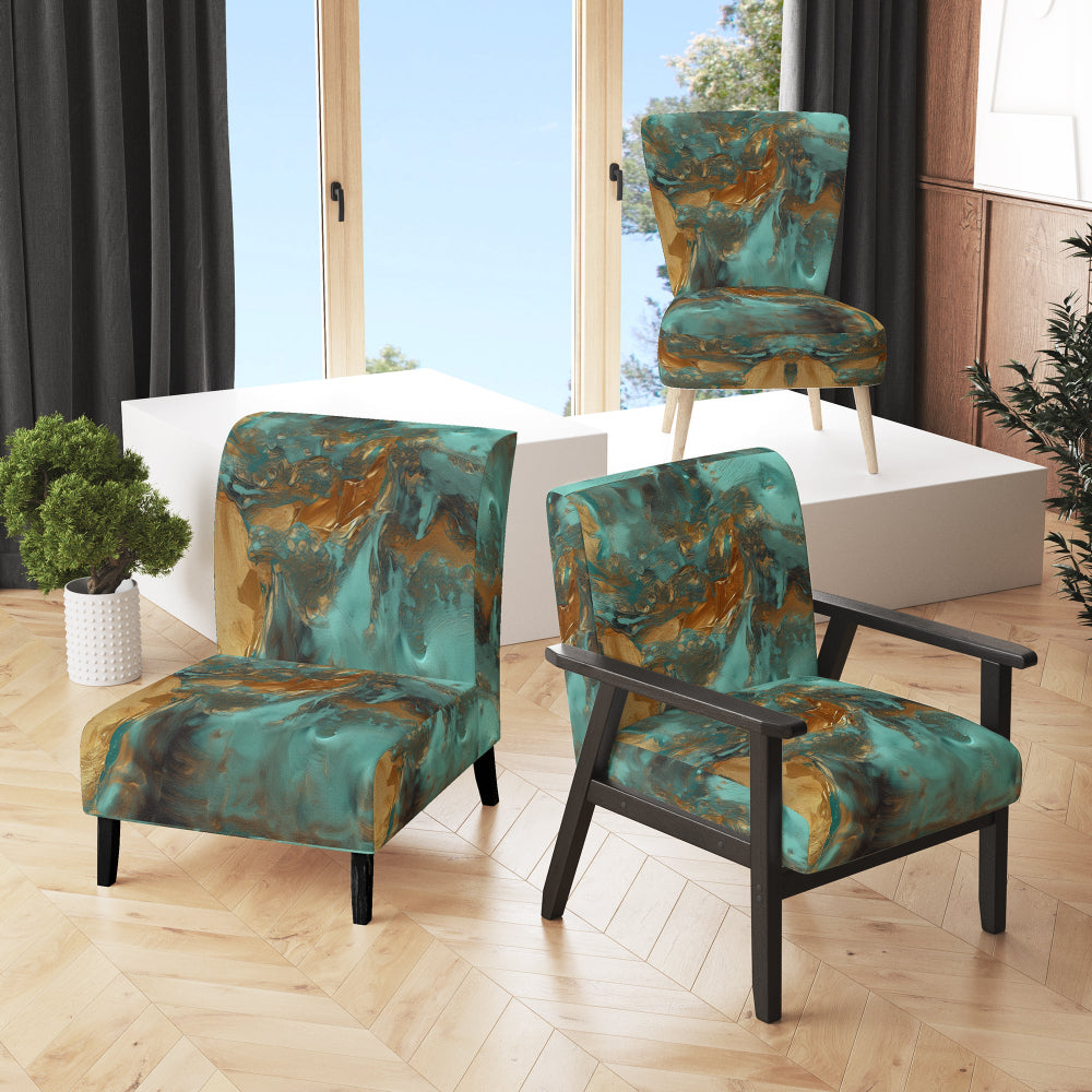 Whirling Waves - Modern Accent Slipper Chair