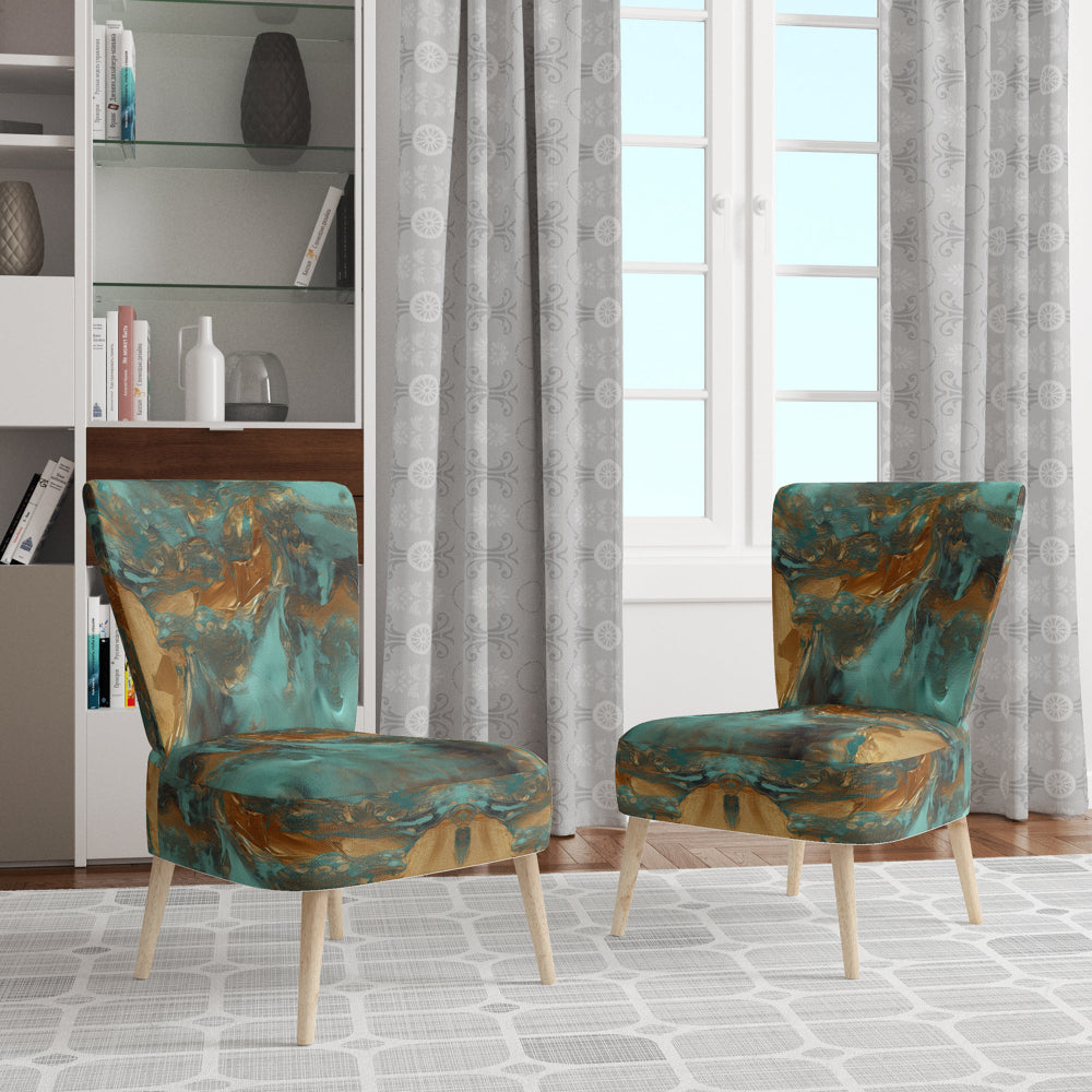 Whirling Waves - Modern Accent Slipper Chair