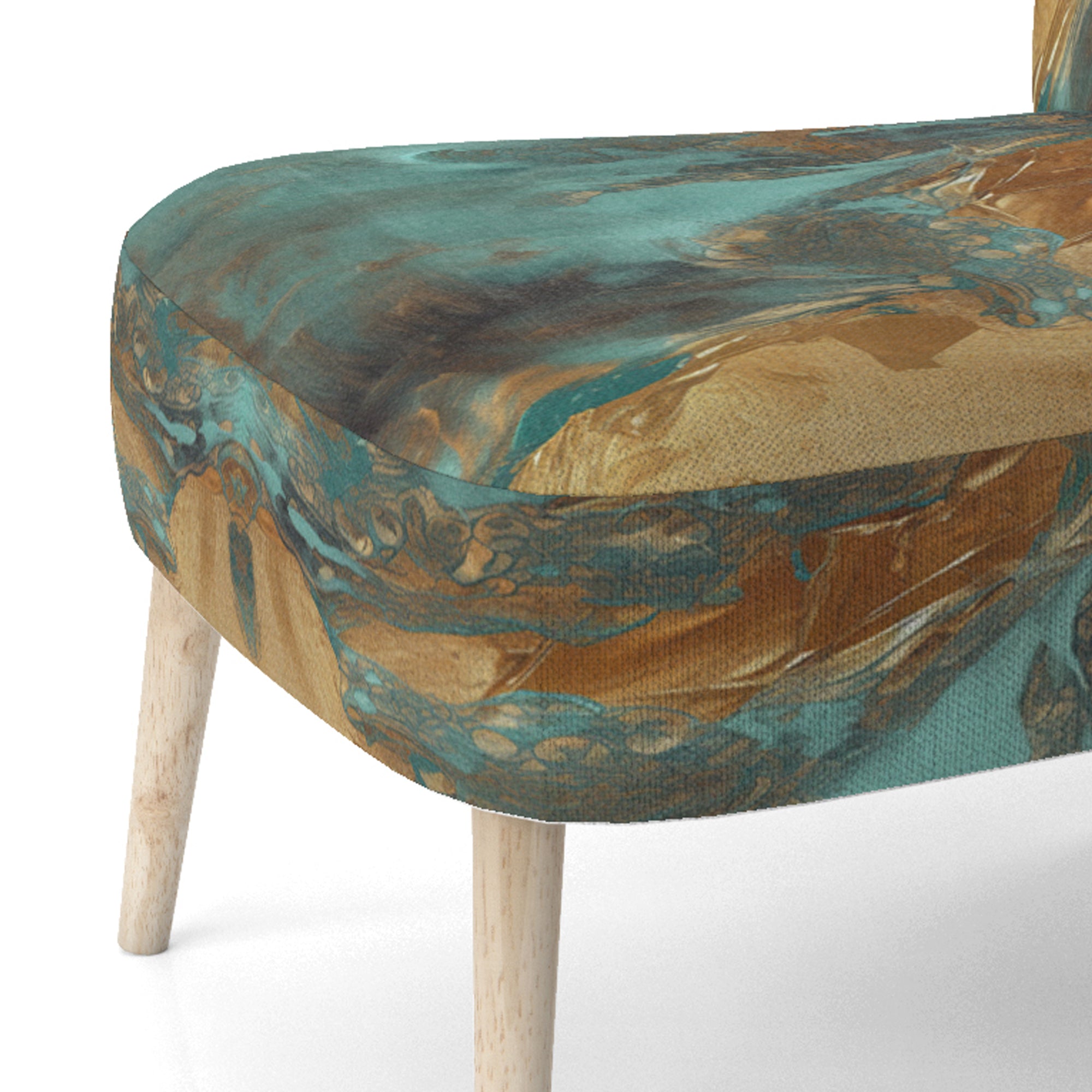 Whirling Waves - Modern Accent Slipper Chair