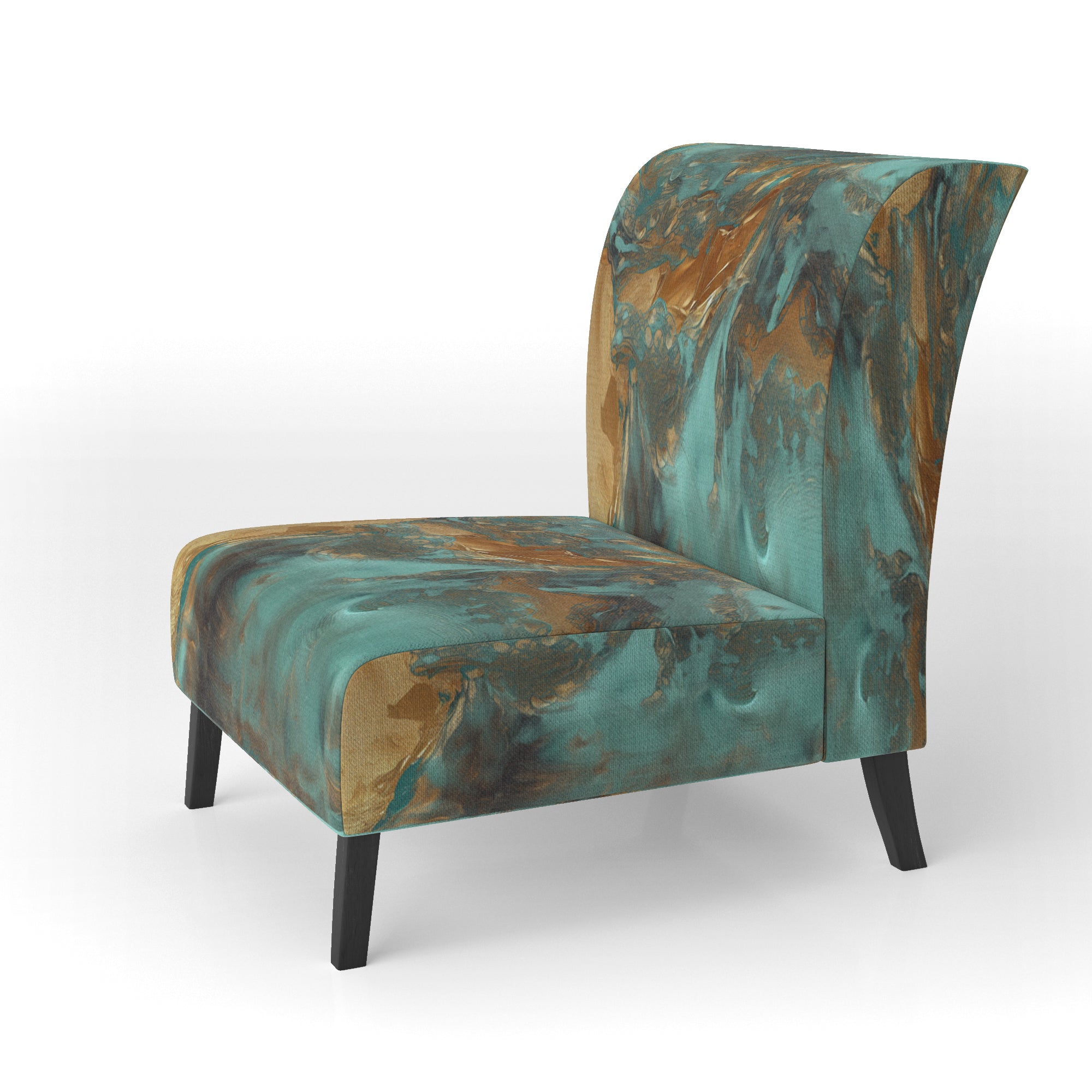 Whirling Waves - Modern Accent Slipper Chair