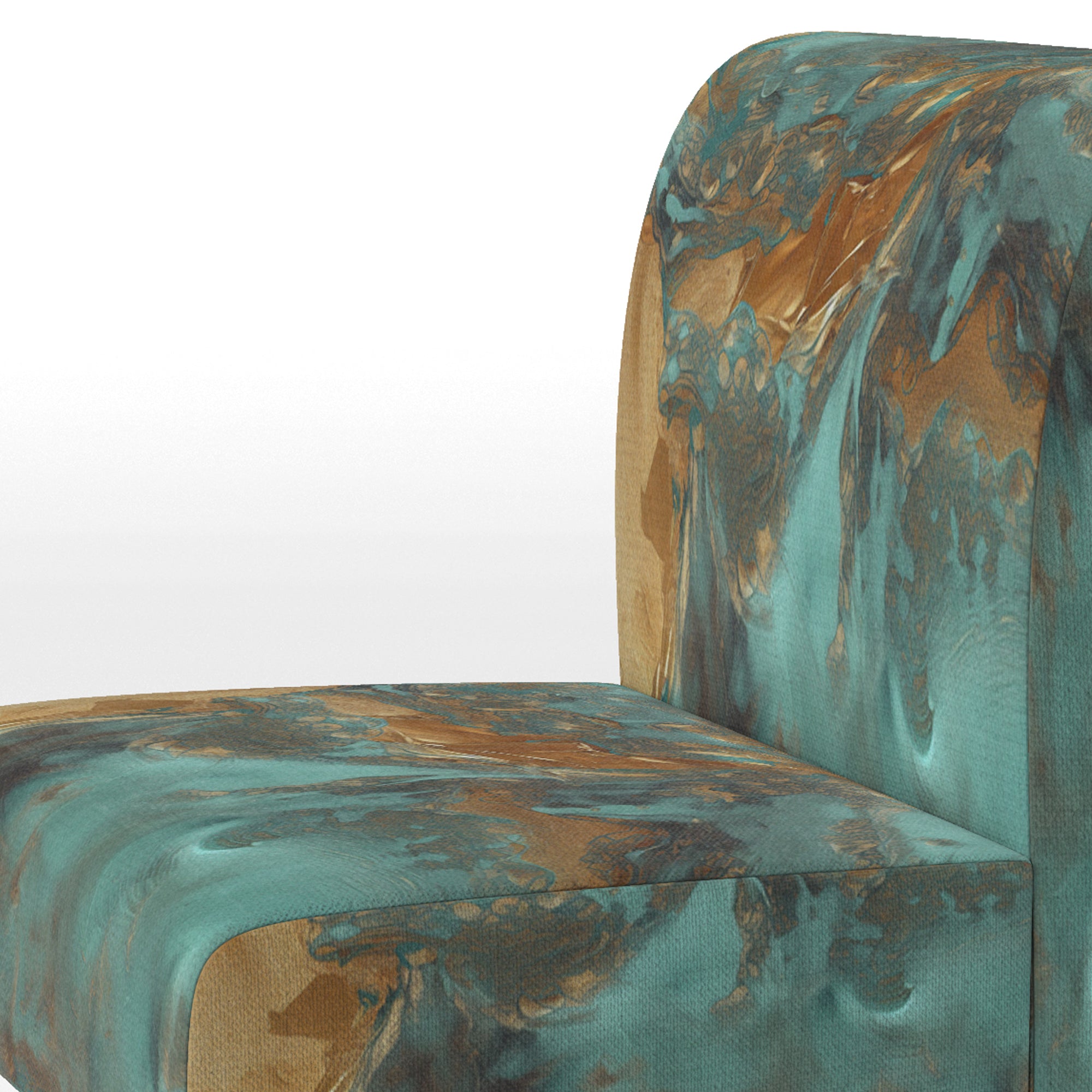 Whirling Waves - Modern Accent Slipper Chair