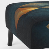 Golden Diamond Rising On Retro Navy Blue - Modern Accent Slipper Chair