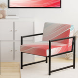 Bold Graphic Sunset In Teal and pink - Upholstered Modern Accent Chairs