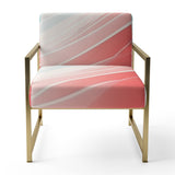 Bold Graphic Sunset In Teal and pink - Upholstered Modern Accent Chairs
