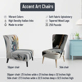 Artistic Expression Tell And Black - Glam Accent Slipper Chair