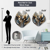 Peach Beige Minimalism Flower - Asymmetric Metal Wall Clock