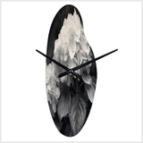 Grey White Hydrangea Bloom II - Asymmetric Metal Wall Clock