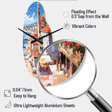 Beautiful Scenery In Italy I - Asymmetric Metal Wall Clock