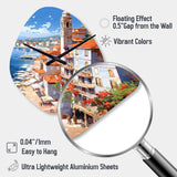 Beautiful Scenery In Italy I - Asymmetric Metal Wall Clock