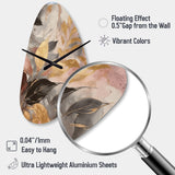 Gold Herb Elixir - Asymmetric Metal Wall Clock