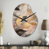 Gold Herb Elixir - Asymmetric Metal Wall Clock